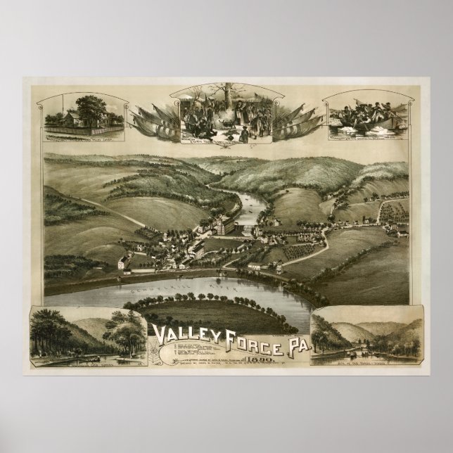 Valley Forge Pa. 1890 Poster (Front)