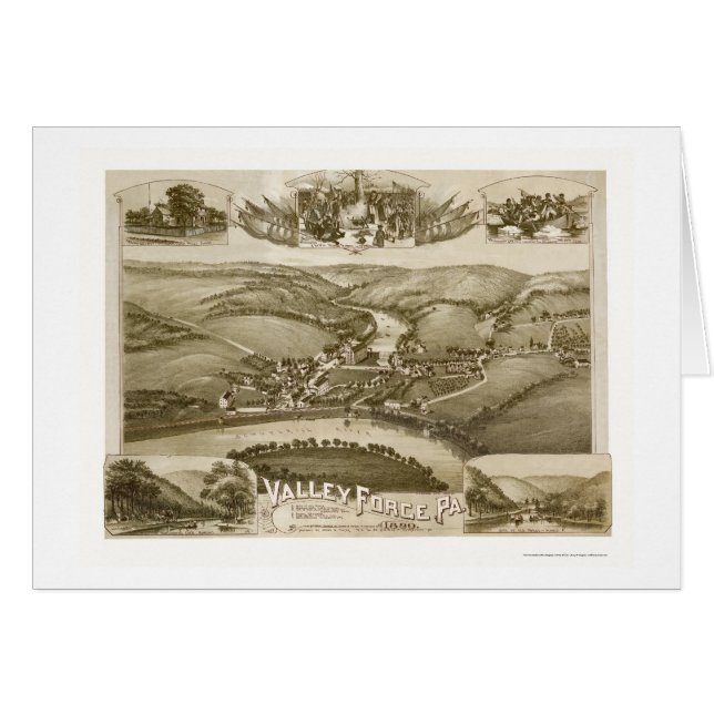 Valley Forge, PA Panoramic Map - 1890 (Front Horizontal)