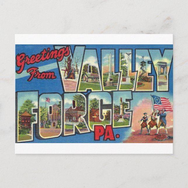 Valley Forge Pennsylvania Vintage Travel Postcard (Front)