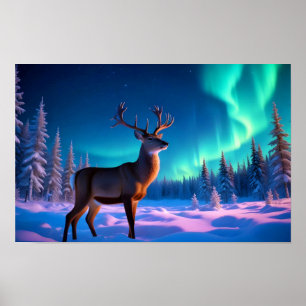 Valley Landscape Panoramic Nature Tranquil Aurora Poster