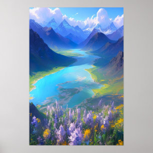 Valley of Azure Lake Poster