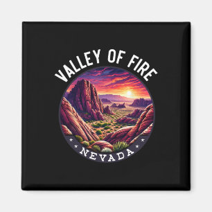 Valley Of Fire Hiking Souvenir Magnet