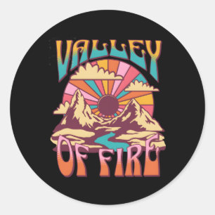 Valley Of Fire Nevada Nature Hiking Mountains Outd Classic Round Sticker