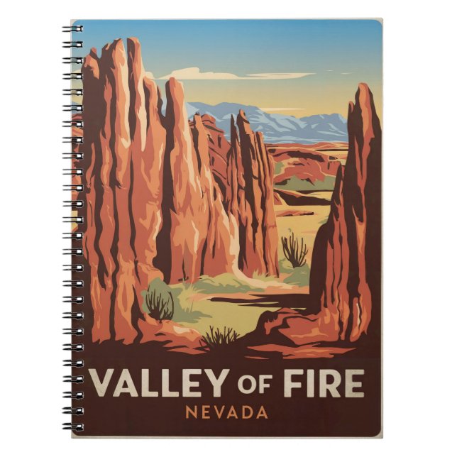 Valley of Fire Nevada Vintage Notebook (Front)