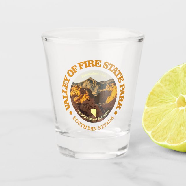 Valley of Fire SP Shot Glass (Front)