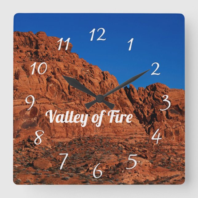 Valley of Fire   Square Wall Clock (Front)