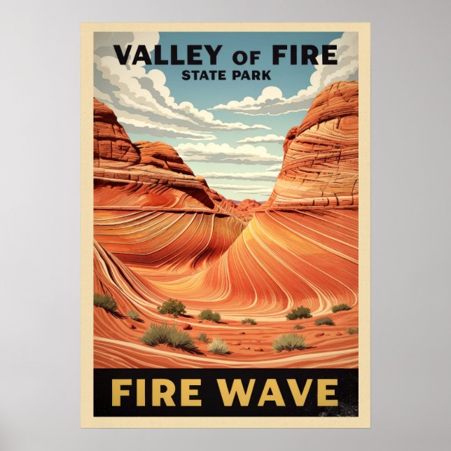 Valley of Fire State Park - Fire Wave V01 Poster (Front)