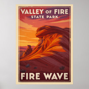 Valley of Fire State Park - Fire Wave V02 Poster
