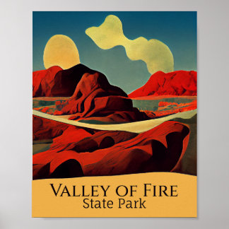 Valley Of Fire State Park Minimalist Poster