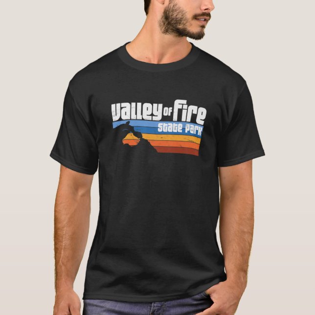 Valley Of Fire State Park Nevada - Retro Desert Su T-Shirt (Front)