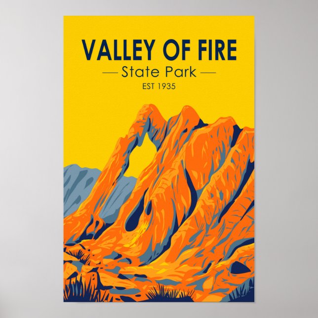 Valley of Fire State Park Nevada Vintage  Poster (Front)