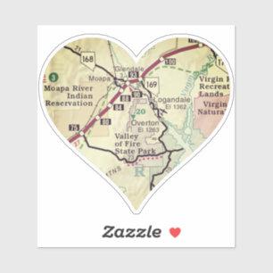 Valley of Fire State Park Vintage Map