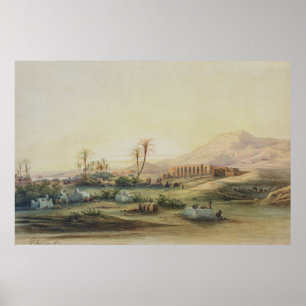 Valley of Nile with Ruins of the Temple of Poster