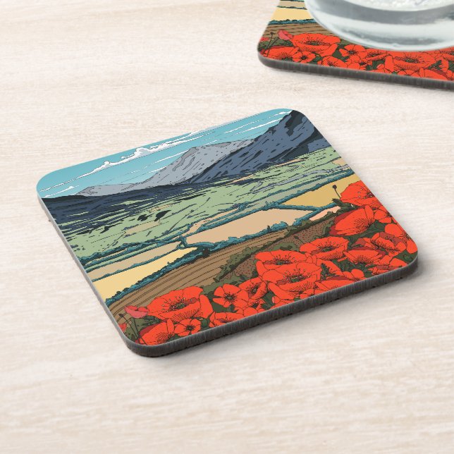 Valley of Poppies Coaster (Left Side)