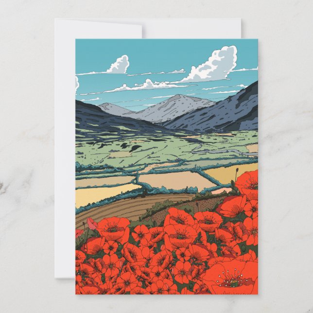 Valley of Poppies Invitation (Front)