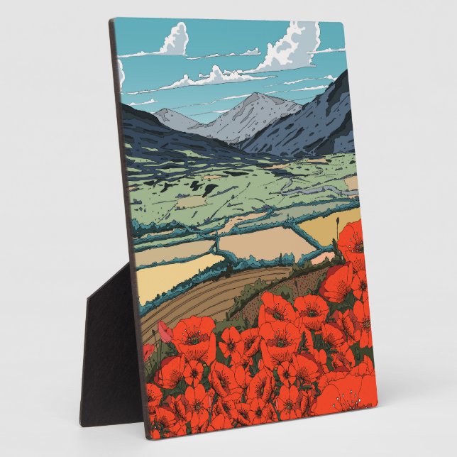 Valley of Poppies Plaque (Side)