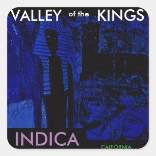 VALLEY OF THE KINGS INDICA SQUARE STICKER