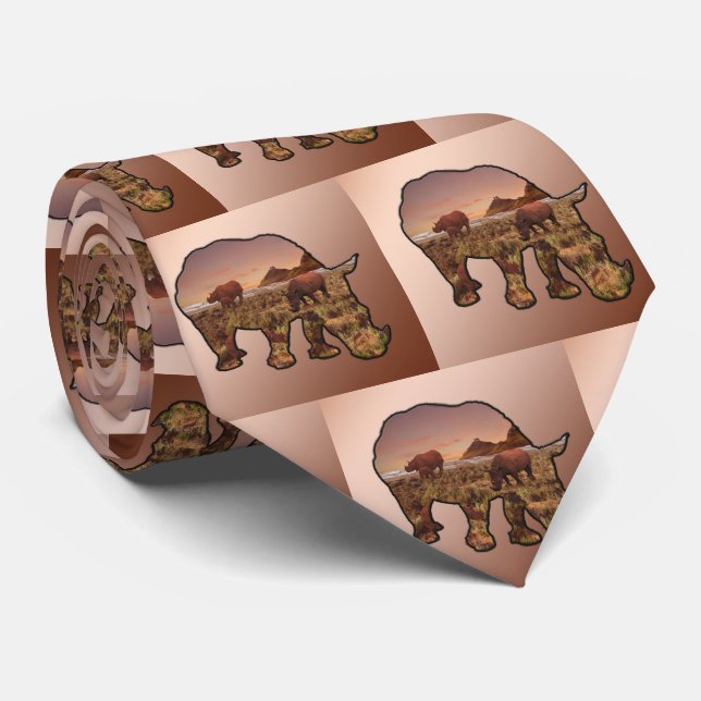 Valley Of The Rhinoceros, Neck Tie (Rolled)