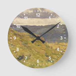 Valley of the Teme a Sunny November Morning Round Clock