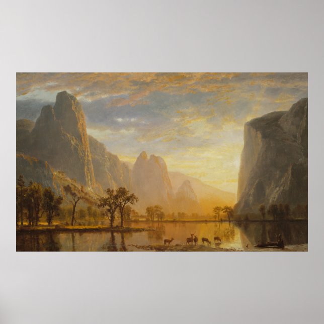 Valley of the Yosemite Albert Bierstadt Poster (Front)