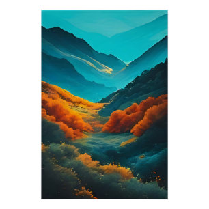 Valley of Vibrant Colors Poster