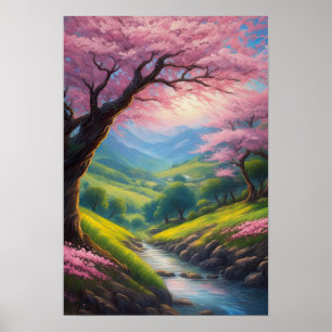 Valley of Whispers, Green Oasis Poster