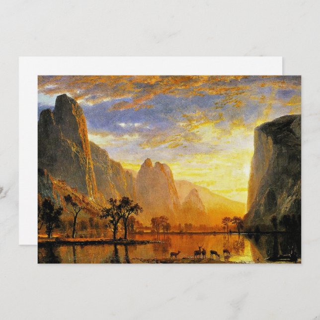 Valley of Yosemite by Albert Bierstadt Card (Front/Back)