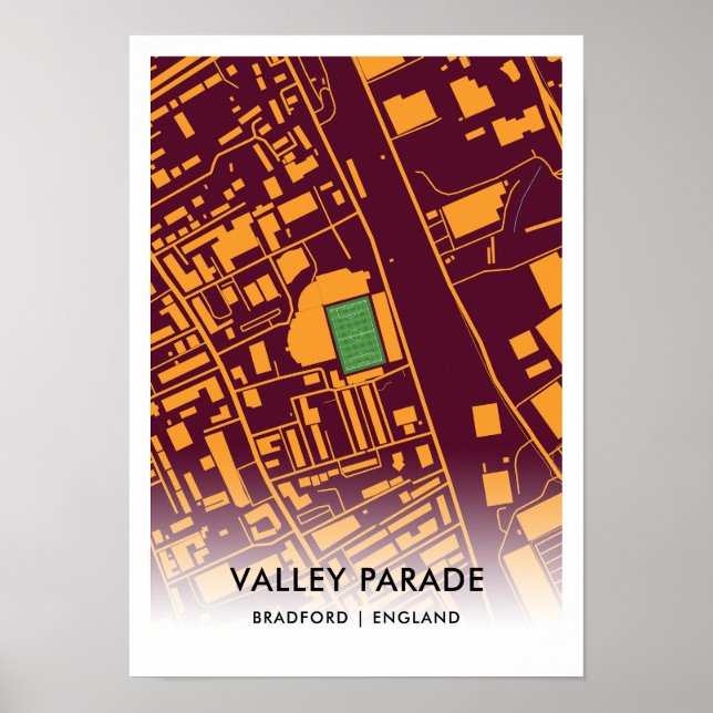 Valley Parade Poster – Home of Bradford City AFC (Front)