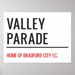 Valley Parade Stadium Street Sign
