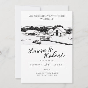 Valley View Farm Massachusetts Custom Venue Design Invitation