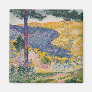 Valley with Fir Shade on the Mountain Magnet