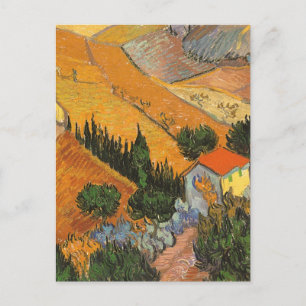 Valley with Plowman by Vincent van Gogh Postcard