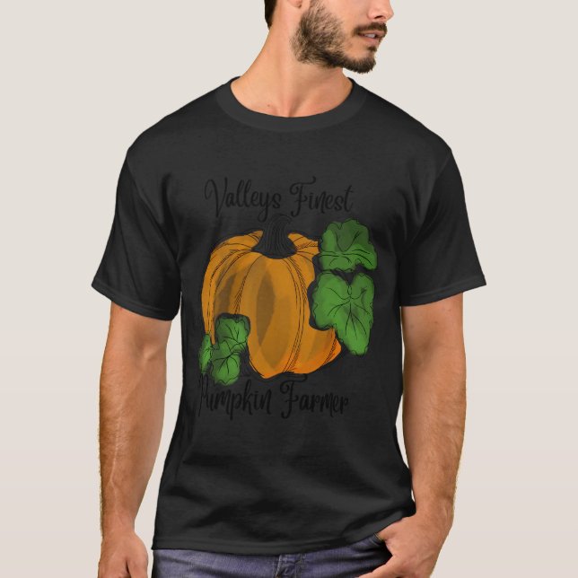 Valleyâ€™s Finest Pumpkin Farmer - Colour  T-Shirt (Front)