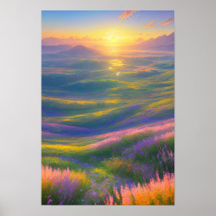 Valley's Golden Hour Poster