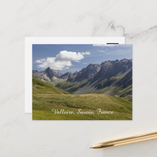Valloire Mountains Summer Landscape, France Holiday Postcard