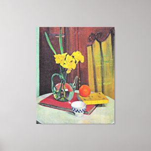 Vallotton - Jug with Yellow Daffodils Canvas Print