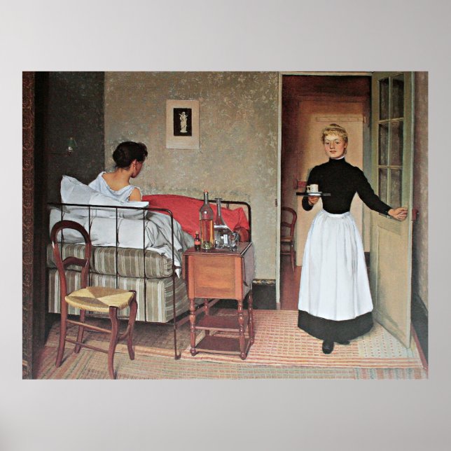 Vallotton - The Patient, fine art painting Poster (Front)