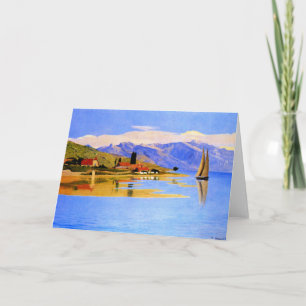 Vallotton - The Port of Pully, fine art painting Card