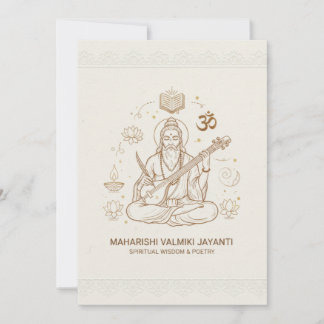 Valmiki jayanti celebration card