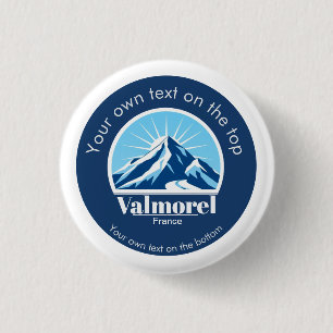 Valmorel France ski resort souvenir 3 Cm Round Badge