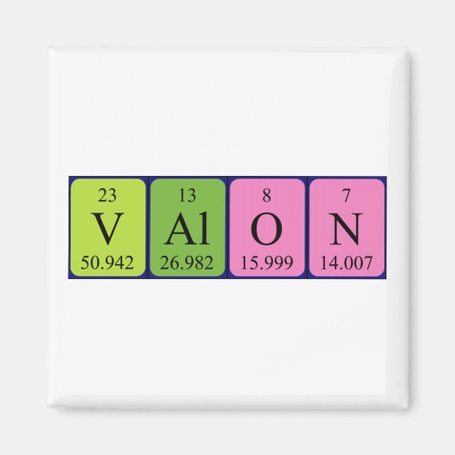 Valon periodic table name magnet (Front)