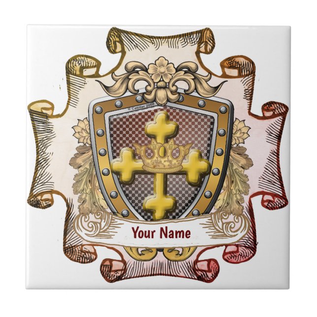 Valour   Family Crest Surname tile (Front)