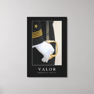 Valour: Inspirational Quote 1 Canvas Print