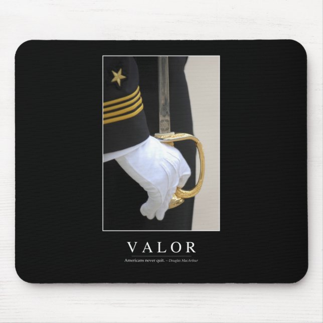 Valour: Inspirational Quote 1 Mouse Mat (Front)