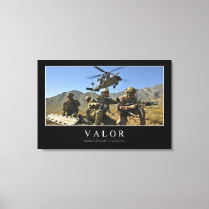 Valour: Inspirational Quote 2 Canvas Print