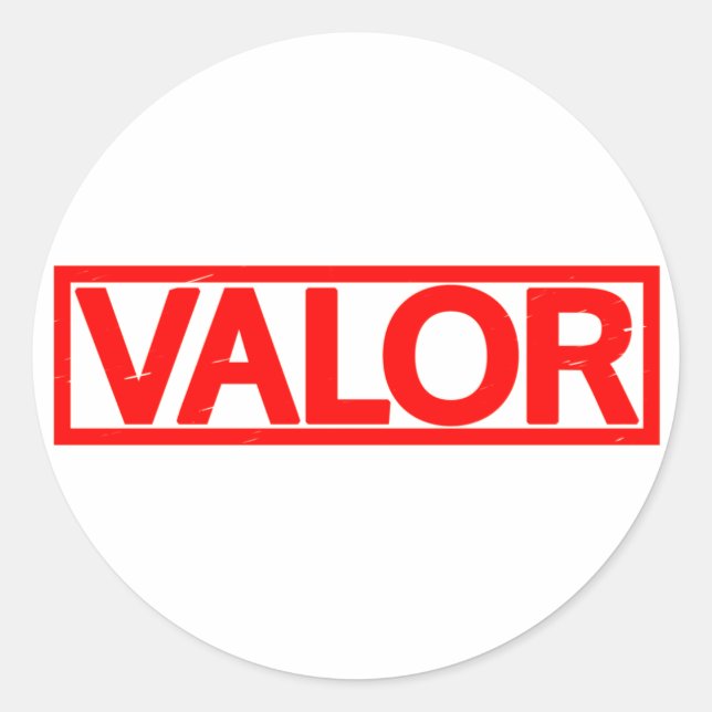 Valour Stamp Classic Round Sticker (Front)