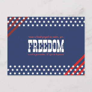 Valour's Toast to Preserved Freedom Holiday Postcard