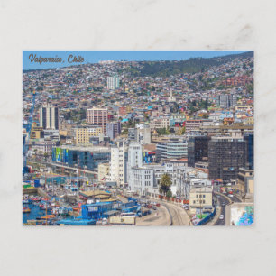Valparaiso, Chile, City View Postcard