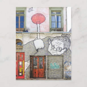 Valparaiso Chile Street Art Door Holiday Postcard