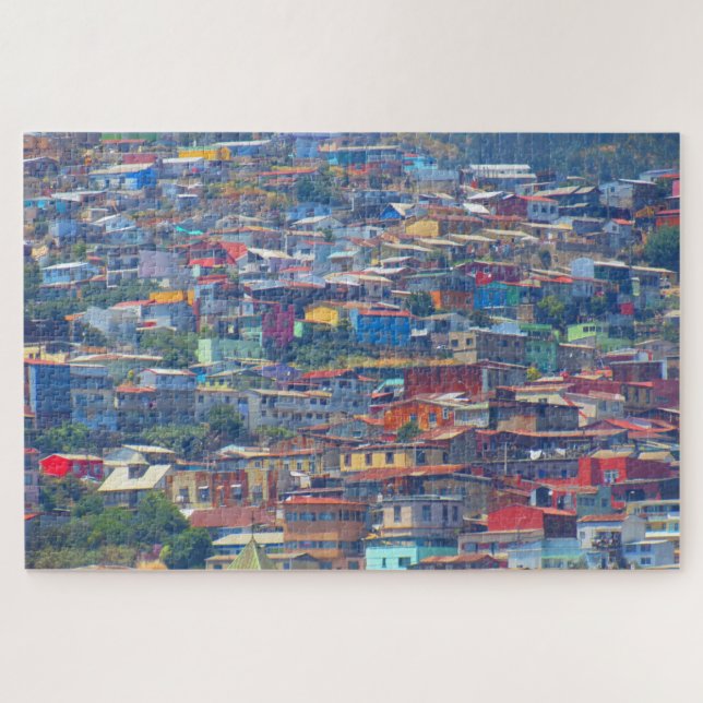 valparaiso coloured buildings jigsaw puzzle (Horizontal)